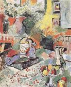 Henri Matisse Interior with a Young Girl Reading (mk35) oil on canvas